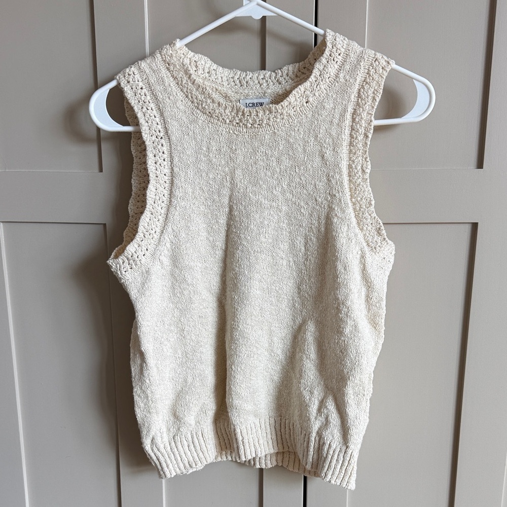 JCREW Ecru Textured Knit Sweater